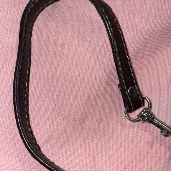 Coach Brown/Tan Small Fabric Wristlet - Picture 4 of 8